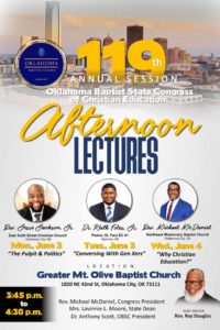 Oklahoma Baptist State Congress of Christian Education June 2nd