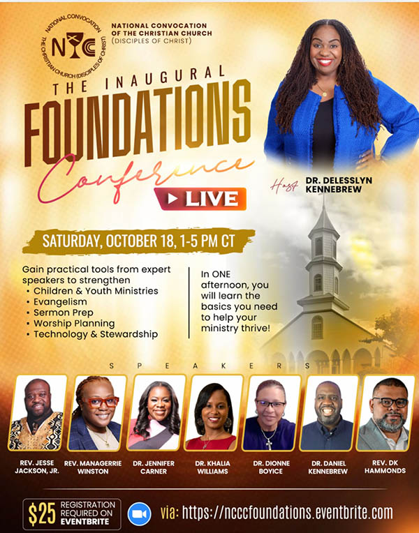 Foundations Conference Live - October 18, 1-5 pm. Pastor Jackson is one of the presenters.