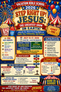 Vacation Bible School 2026 July 15-17